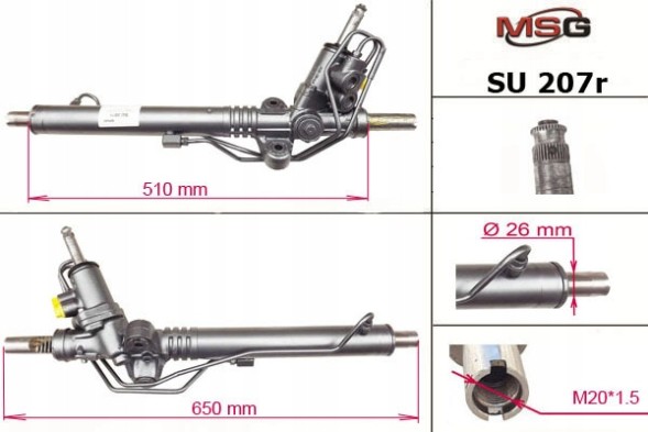 MSG SU207NEW Рульова рейка Subaru Tribeca B9/B10 05-14