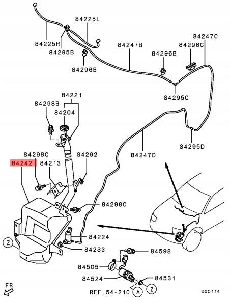 Mitsubishi OE 8260A169 Бачок омивача l200 kb4 8260a169