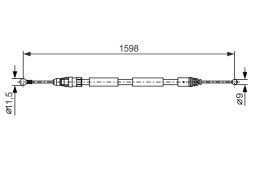 1987482388 BOSCH Трос гальма