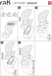 Rati V05003 Підлокітник Armster 3, Citroen C3, 2017-2024, тканина