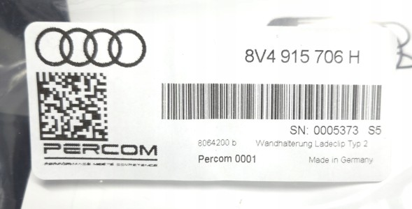 Audi OE 8V4915515E 8V4915706H Audi Кріплення на стіну для зарядного пристрою Audi 8V4915515E 8V4915706H