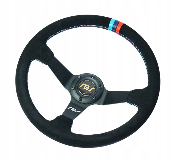 RBS Technology RBS-KZ-08+E46 Спортивне кермо RBS Technology замшеве 35/9см + наба BMW E46