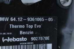 BMW OE 9361065 64129361065 WEBASTO БЕНЗИН THERMO TOP EVO BMW G30 Г31 Г11 Г01 Г02 Г05 Г07 Г07