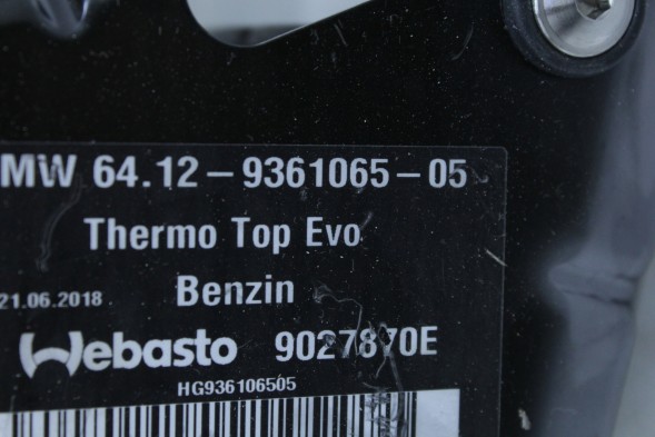 BMW OE 9361065 64129361065 WEBASTO БЕНЗИН THERMO TOP EVO BMW G30 Г31 Г11 Г01 Г02 Г05 Г07 Г07