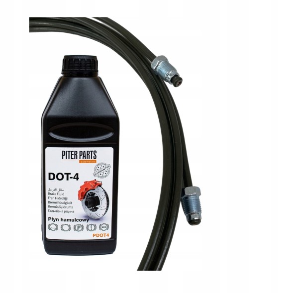 PiterParts 1025140120 Przewody hamulcowe stalowe przód tył BMW E39 Гальмівні трубки сталеві BMW e39 комплект передня задня вісь OEM PL ISO