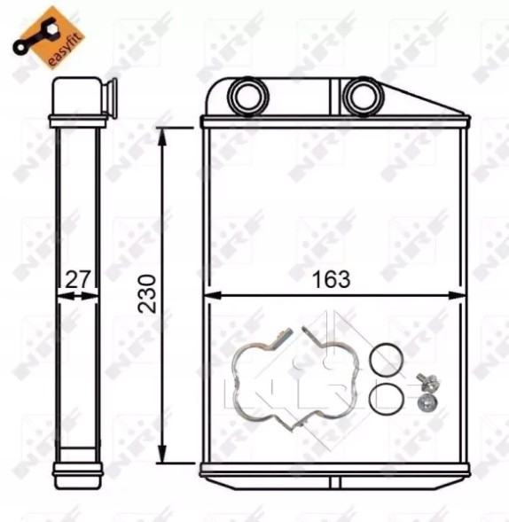 NRF 54309 54309/Nrf радіатор опалення fiat ducato 06-