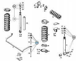 Mercedes-Benz OE A1135860032 КОМПЛЕКТ ПЕРЕДНЬОГО СТАБІЛІЗАТОРА MERCEDES SL R113 PAGODE