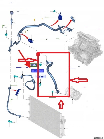 Ford OE BV61-19N602-BA Шнур кондиціонування повітря 1.6л tdci focus mk3 2011 1703517 bv61-19n602-ba новий