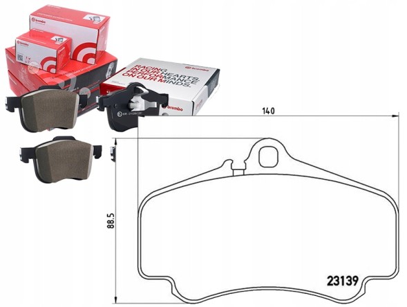Brembo PRO/P 65 011 BRE Гальмівні колодки porsche 911 (997) 04-12 brembo + асистент зіткнення #34