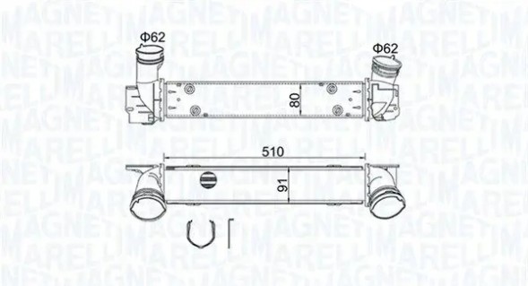 MAGNETI MARELLI 351319204880 Охолоджувач повітря інтеркулер 351319204880