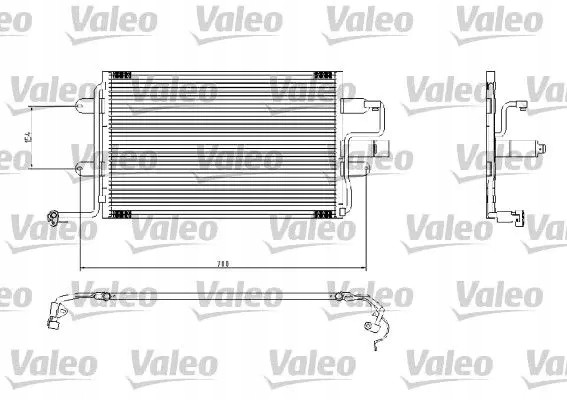 Valeo 817244 Конденсатор радіатора кондиціонування повітря 817244 valeo audi