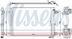 Nissens 941050 Конденсатор радіатора кондиціонування повітря з осушувачем