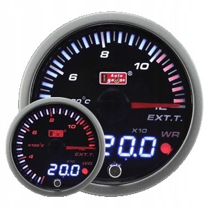 Auto Gauge 60F25L-EGT-R Індикатор EGT TEMP. ВИХЛОП Auto Gauge FLD 60 мм