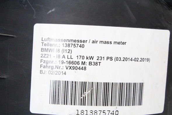 BMW OE 7640728 13717640728 КОРПУС ПОВІТРЯНОГО ФІЛЬТРА BMW i8 L12 L15 7640728
