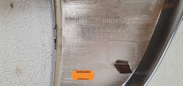 Mini OE ХРОМОВАНА НАКЛАДКА БАМПЕРА ЗАДНЯ ЗАДНІЙ MINI R60 НОВА ОРИГІНАЛ 9804577