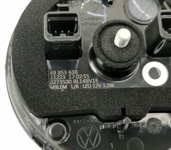 Volkswagen OE 14B853638, DWP523593OE Штамп світлодіодна емблема з підсвічуванням заслінки багажника VW ID.7 ID7 14B853638