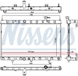 606312 NISSENS Радіатор охолодження двигуна