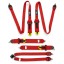 FMIC FP-HARNESS-31-003 Спортивні ремені під HANS з омологацією FIA, 6-точкові, 3", червоні FMIC Pro