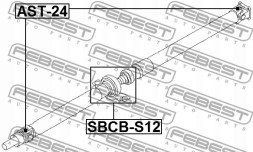Febest SBCB-S12 Sbcb-s12 febest навішний підшипник приводного валу subaru impreza g12