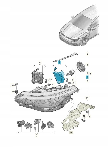 Volkswagen OE 5H0998478G Ремонтний комплект ASO VW