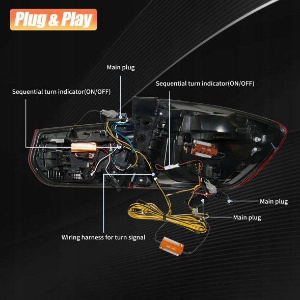 VLAND LDBMN2 20D191DE mhm Світильники тиль kpl Full Led Neon Діодні Тюнінг Lift look Bmw 3 f31 Turing 12-20