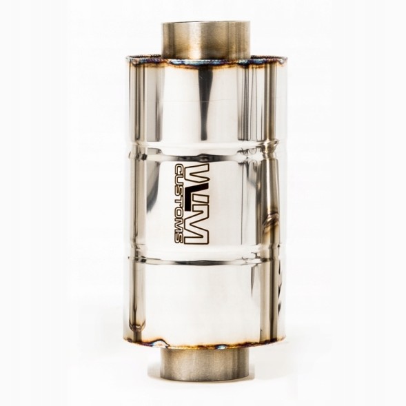 WLM Customs WLM-MUF-115-OKx300 Спортивний глушник Through WLM 115 мм круглий, довжина 300 мм, нержавіюча сталь INOX