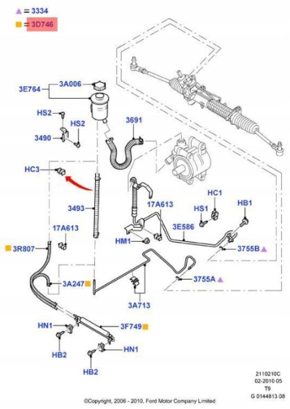 Ford OE Шланг охолодження FORD Transit 2006- 8C1630746AA 4972485