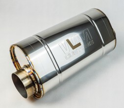 WLM Customs WLM-MUF-120/160-OWx300 Спортивний глушник наскрізний WLM 120/160 Овал, довжина 300 мм, нержавіюча сталь INOX
