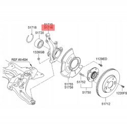 Hyundai OE 51716A5000, 51716-A5000 ORYGINAŁ HYUNDAI i30 ELANTRA VELOSTER КРОСОВЕР КОЛЕСА ПРАВИЙ 51716А5000 ОРИГІНАЛ