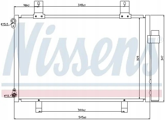 Nissens 940057 Осушувач кондиціонера радіатора охолоджувача