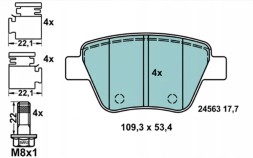 Polcar Klocki hamulcowe ATE tył SEAT ALTEA 04.10-07.15 5K0 698 451 A Гальмівні колодки ate задні seat altea 04.10-07.15 5k0 698 451 а