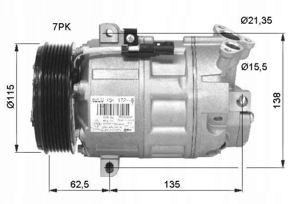 NRF 32425 Nrf компресор кондиціонера nissan qashqai 2006-