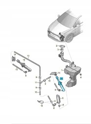 Volkswagen OE 510955965A Циліндр підйому форсунок омивача фар з кріпленням ASO VW