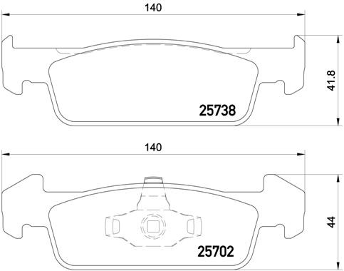 P68060 BREMBO Комплект гальмівних колодок з 4 шт дисків