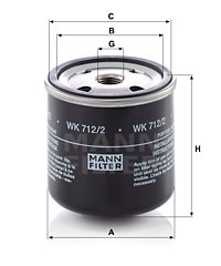 WK 712 2 MANN FILTER Фільтр палива