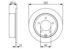 0986479A39 BOSCH ДИСК ГАЛЬМIВНИЙ ЗАДНIЙ