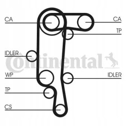 Continental CT957WP4 Комплект грм + водяний насос ct957wp4