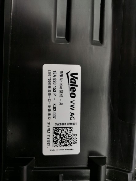 Volkswagen OE 1EA820153P, DWP533163OE Вентилятор повітродувки обігрівача vw id.4 1ea820153p новий оригінальний