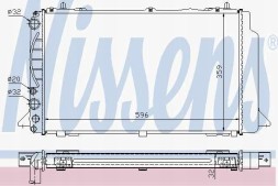 Nissens 60465A Охолоджувач двигуна nissens для audi 80 1.6-2.0 (91-) - новий