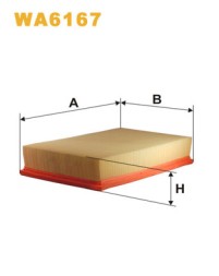 WA6167 WIX FILTERS Фільтр повітряний