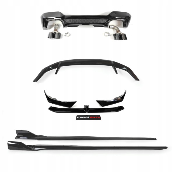 Китай S7-80127 Aerokit Комплект накладок BMW X3 G01 LCI Black Knight Чорний Блиск 2022–2025