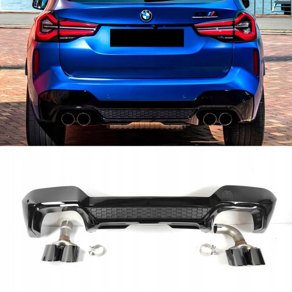Китай S7-80127 Aerokit Комплект накладок BMW X3 G01 LCI Black Knight Чорний Блиск 2022–2025