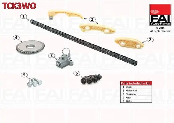 FAI AutoParts TCK3WO Комплект ланцюга грм tck3wo fai autoparts opel