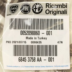 Opel OE УЩІЛЬНЮВАЧ ВІКНА ПЕРЕДНИЙ ПРАВИЙ 52098860 FIAT DOBLO II OPEL COMBO D