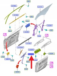 Ford OE DS73-F21401-BB DS7Z5421401C ШВИДКА ТРИКУТНА НАКЛАДКА ДВЕРЕЙ ПЕРЕДНЯ ЛІВА FORD MONDEO 14- OE 2604424 _DS73-F21401-BB