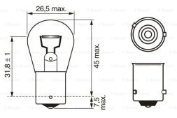 1987302213 BOSCH Автолампа 12V 21W PY21W PURE LIGHT
