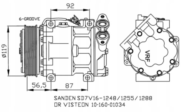 NRF 32271 Nrf 32271 компресор, кондиціонер