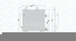 MAGNETI MARELLI 350203753000 Конденсатор радіатора кондиціонування повітря 350203753000