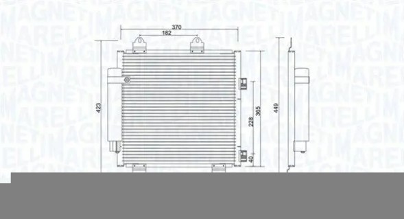 MAGNETI MARELLI 350203753000 Конденсатор радіатора кондиціонування повітря 350203753000