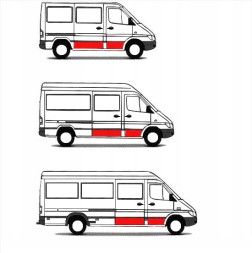 Китай 5062401LPPRZT Реператури дверей + кортик MB Sprinter / VW LT 96 - 06 Комплект !